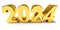New year holidey concepts in golden colors. Number 2024