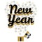 New Year Magic time golden logo vector