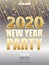 New Year party 2020 Eve celebration Flyer, Banner or Pamphle. Shiny Flyer