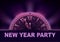 New Year Party Background in Purple Tones