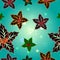 New Year picture. Mistletoe. Seamless pattern.  Colorful christmas elements and decorations