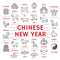 New Year poster zodiac animals and Chinese icons