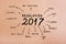 New Year Resolution 2017 Goals written on cardboard