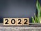 New Year Resolutions Concept. 2022 text background. Stock photo.