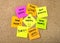 New year Resolutions Post it notes