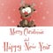New Year Ruddy red greeting card vector