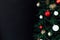 New Year`s background Christmas tree place for inscription