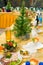 New Year\'s banquet restaurant table