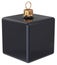 New Year`s Eve bauble Christmas ball cube geometric black