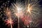 New Year`s Eve and Fourth of July Fireworks in South Florida cover the night sky with bursts of vibrant colors.