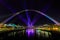 New Year`s Eve laser show on Newcastle quayside