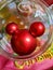 New Year's Eve Mickey Mouse Toy in a Glass Ball Close Up