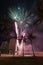 New Year`s fireworks in Honolulu, Hawaii