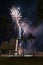 New Year`s fireworks in Honolulu, Hawaii