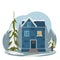 New Year\\\'s house in the forest. Dollhouse.