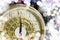 New Year\'s at midnight time, Luxury gold clock countdown to new