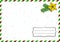New Year`s postcard. New Year greeting card template for sending