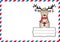 New Year`s postcard. New Year greeting card template for sending