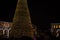 New Year\\\'s Square of the Republic of Armenia and a Christmas tree decorated with garlands