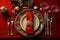 New Year\\\'s table. Christmas table setting.