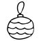 New Year`s Toy Balloon. Christmas glass toy ball on a rope 2