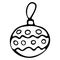 New Year`s Toy Balloon. Christmas glass toy ball on a rope 3