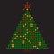 New Year\'s tree. Pixel art