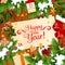 New Year Santa gifts vector greeting card