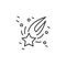 New year shooting star line icon. Making a wish. Editable vector illustration