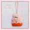 New year. Soft toy made of felt. The cute pig. Piggy`s holding a bag of presents. Christmas tree decoration. Symbol of year. 2019.