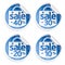 New Year sticker blue sale set 10,20,30,40 with snowflakes