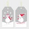 New year tags with snowmen.