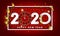 New Year Typographical Creative Background 2020 With Clock