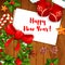 New Year winter holiday greeting card design