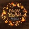 New year wreath garland poster