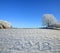 New Years date 2018 written in fresh snow.