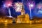 New Years firework display over the Market Square in Chelmno