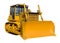 New yellow bulldozer