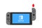 New York - 13 JAN. Nintendo switch illustration. Video game touch screen console isolated vector.