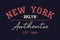 New York authentic typography for t-shirt. Vintage print for t shirt design. Graphics for retro original apparel. Vector