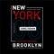 New York, Brooklyn core denim typography for t-shirt print. Vintage badge for t shirt print