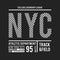New York, Brooklyn typography for t-shirt print. Athletic patch for tee graphic.