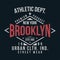 New York, Brooklyn typography for t-shirt print. Vintage badge for t shirt print