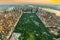 New York Central park aerial view in summer