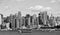 New york city b&w skyline over hudson river