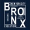 New york city bronx evolution typography design