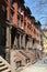 New York City brownstones at historic Brooklyn Heights neighborhood