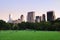 New York City Central Park at dusk panorama