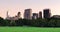 New York City Central Park at dusk panorama