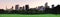 New York City Central Park at dusk panorama